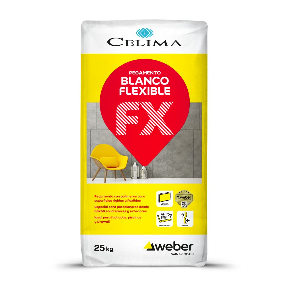 PEGAMENTO BLANCO FLEXIBLE 25KG CELIMA